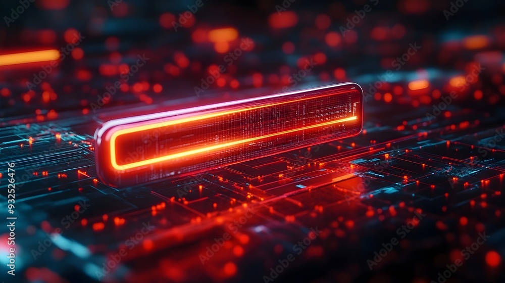 Aufkleber 3d search bar slicing through digital layers for relevant information discovery
