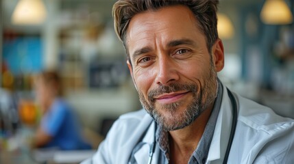 Obraz premium supportive doctor soothingworried patient discussing test result in emergency room compassionate physician supporting stressed patient
