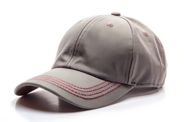 Fototapeta premium Elevate your casual style with this sporty gray baseball cap, perfect for everyday wear with a neutral tone that suits every outfit.