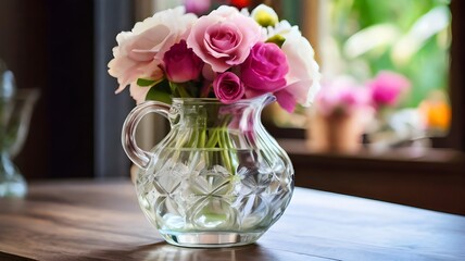 bouquet of tulips in vase