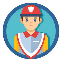 man with safety helmet vector illustration design