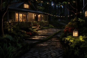 yard at night