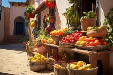 fruits and vegetables on the market