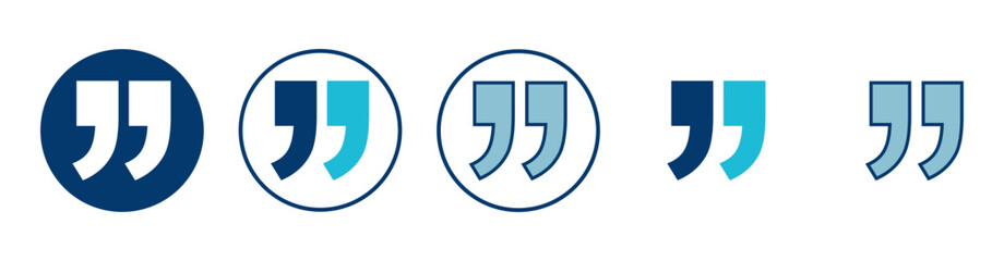 Quote icon vector isolated on white background. Quote sign icon. Quotation mark symbol.