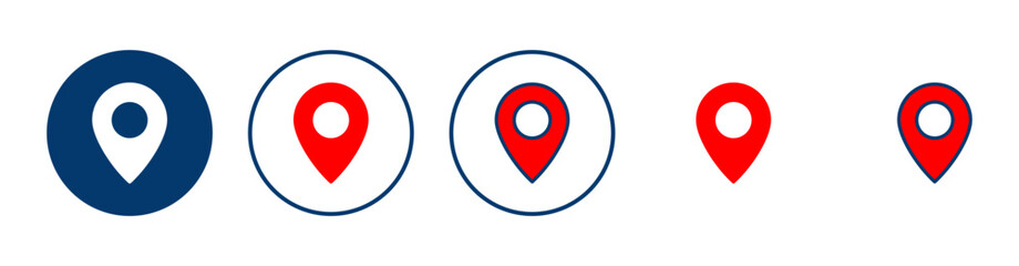 Pin icon vector isolated on white background. Location icon. Map pointer icon. Point. Locator. Address