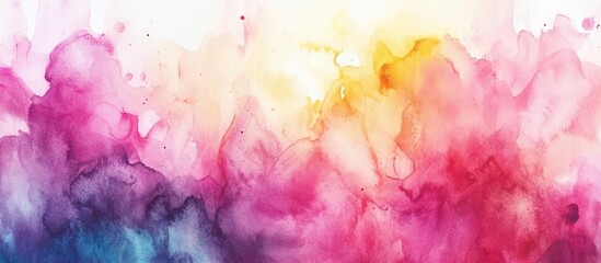 Fototapeta premium Colorful Abstract Gentle Watercolor Backdrop Featuring Ink Brush Design