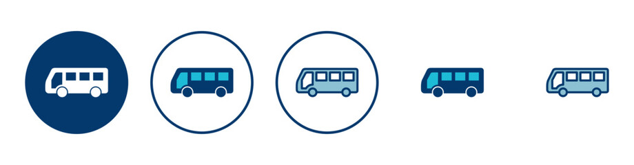 Bus Icon vector isolated on white background. Black bus vector icon