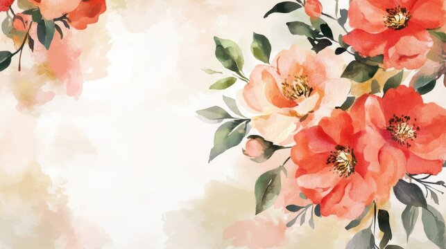 A stunning watercolor floral design is ideal for wedding decorations or as an element for wedding invitations