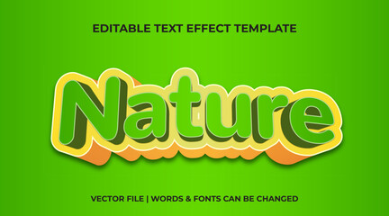 nature editable text effect template