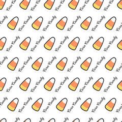 Autumn Treat Party Candy Corn Medley Pattern Art. Perfect for seasonal decorations, fabric prints, or any crafting project that calls for a dash of Halloween fun.