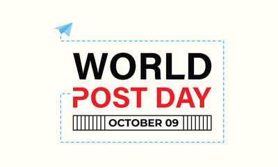 vector graphic of world post day with post box mail box design. Banner poster, flyer and background design template. vector illustration.