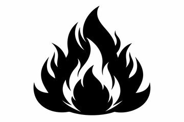 Fire flame icon silhouette, Fire SVG, Flame SVG, Fire Flame SVG
