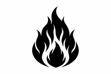 Fire flame icon silhouette, Fire SVG, Flame SVG, Fire Flame SVG
