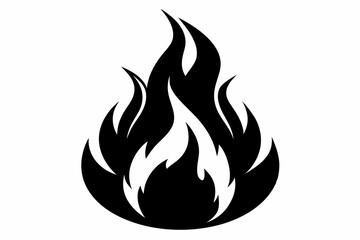 

flame and fire black icon silhouette vector, Fire flame icon
