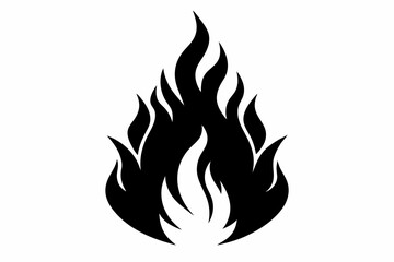 

flame and fire black icon silhouette vector, Fire flame icon
