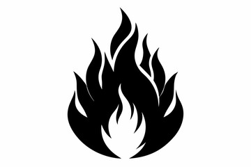   flame and fire black icon silhouette vector, Fire flame icon  © Trendy CraftSVG 