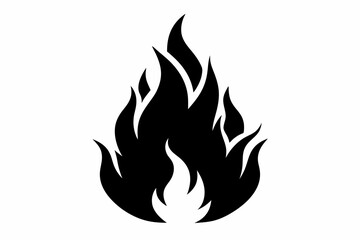  flame and fire black icon silhouette vector, Fire flame icon  © Trendy CraftSVG 