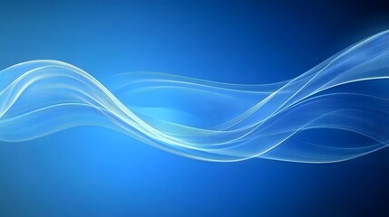 Fototapeta premium Abstract Blue Wave Background, Vibrant Dark Contrast, Elegant Modern Design for Digital Tech Content