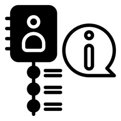 information icon, glyph icon style