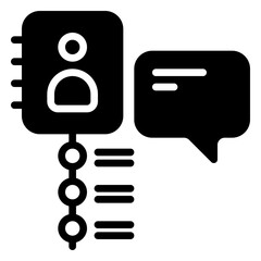 contact icon, glyph icon style