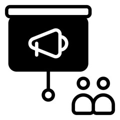 training icon, glyph icon style