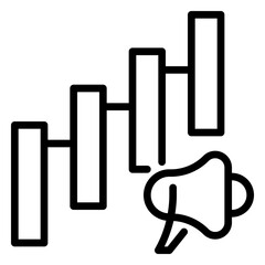 sales icon, line icon style