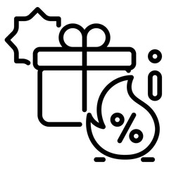 discount icon, line icon style