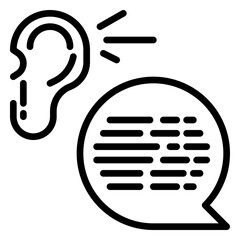 Obraz premium ear icon, line icon style