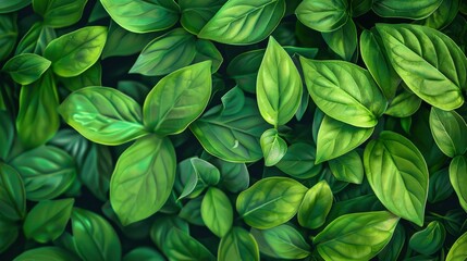 green leaf background , ai