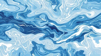 Obraz premium Abstract Swirling Blue and White Pattern
