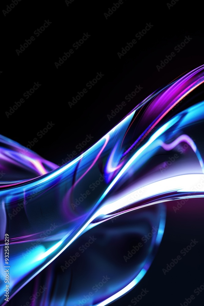 Wall mural abstract blue & purple