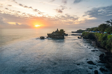 Indonesia bali Tanah Lot aerial view from above,hinduism temple © Patrick.W