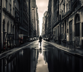 Fototapeta premium night view of the canal