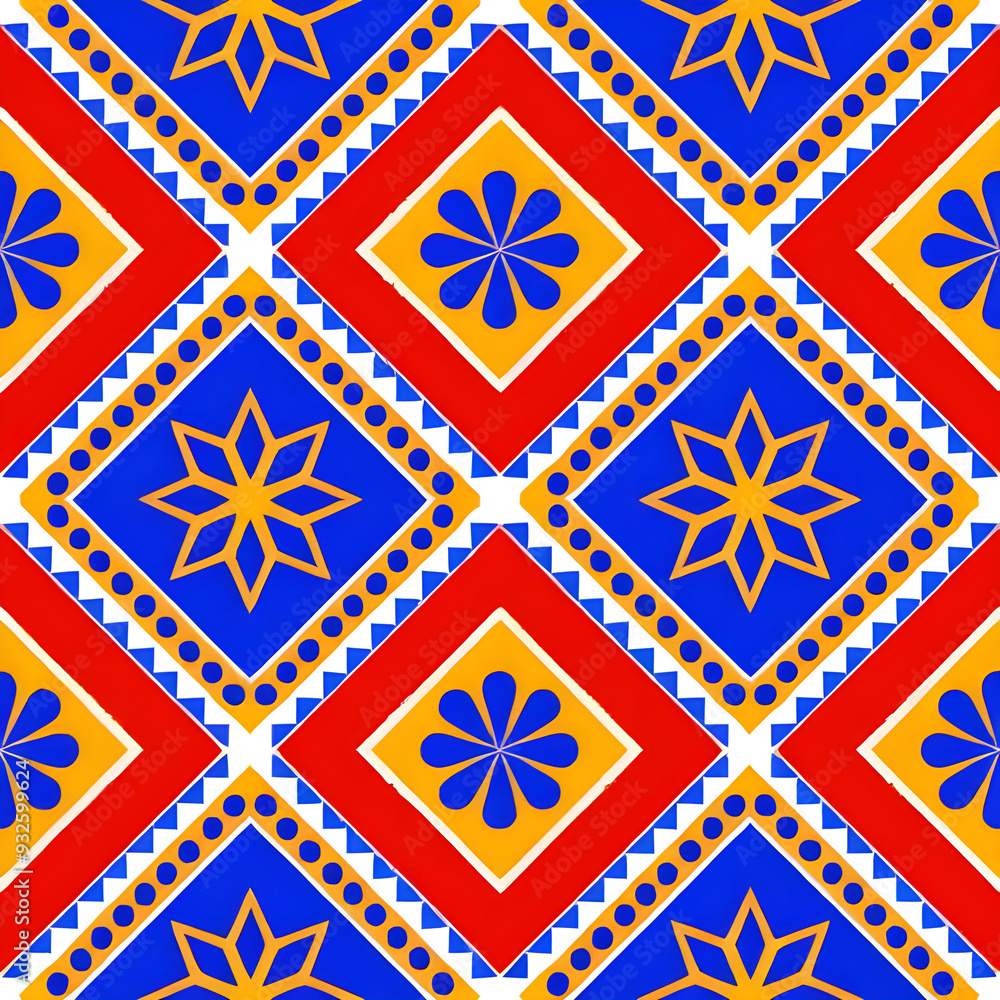 Poster seamless pattern with elements. generative ai