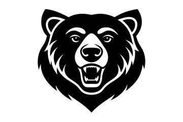 Silhouettes of a Bear with Cubs Mascot Logo Vector Printable Wildlife Graphic Design