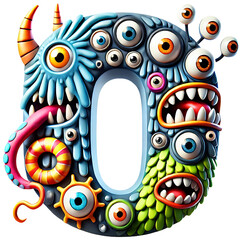 Monster Alphabet PNG | Cute Monster Doodle Letters | Birthday Monster Sublimation Design | Digital Download