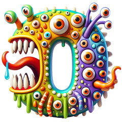 Monster Alphabet PNG | Cute Monster Doodle Letters | Birthday Monster Sublimation Design | Digital Download