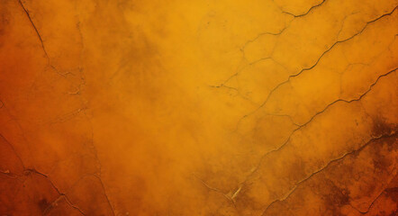 Yellow grunge texture. Abstract dark yellow background with scratches and cracks