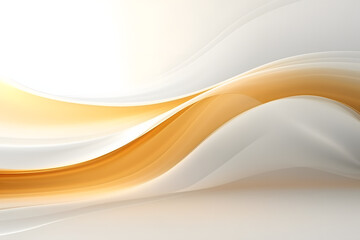 Obraz premium free photos elegant golden yellow lines curves on white background.generative AI