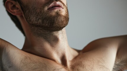 Obraz premium Close-up Portrait of a Man with a Beard