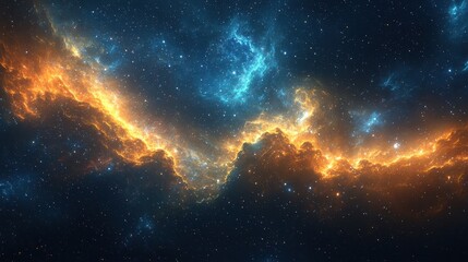 Fototapeta premium Cosmic Nebula with Stars and Galactic Dust