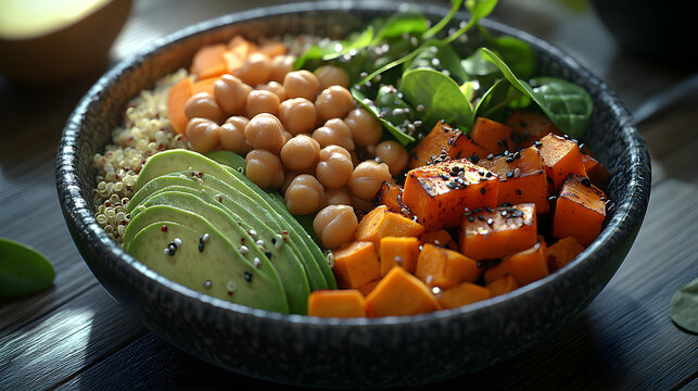 Pollo nel buddha bowl colazione salute cucina leggera