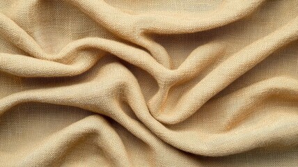 Organic hemp fabric, close-up of weave texture, 3D illustration