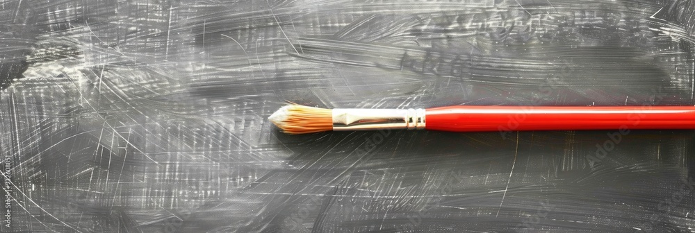 Aufkleber whiteboard in a classroom setting with an eraser and red marker