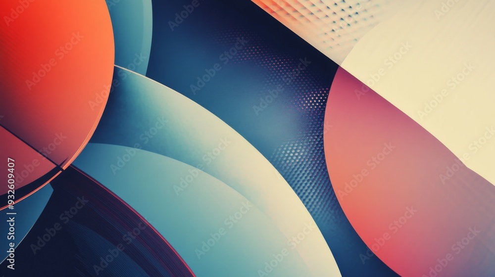 Poster detailed shot of a sleek, abstract graphic with geometric patterns and gradients, showcasing a profe