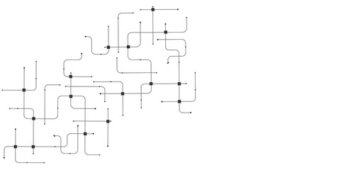 Vector abstract technology on a white background. High-tech circuit board connection system, circuit diagram on white background.