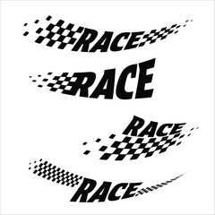 Sport race checkered flags