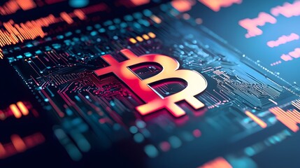 Obraz premium Futuristic Digital Currency Trends and Economic Forecast with Advanced Analytics