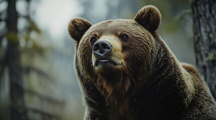 Obraz premium Grizzly Bears in Yellowstone National Park Wyoming in Spring : Generative AI