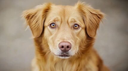 High-definition image of a dog with an expressive face and floppy ears, sitting calmly and looking directly at the camera with a lovable gaze.